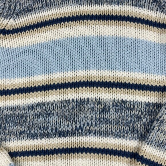 Euroad Sweater Womens Large Multi Striped Knit Acrylic Long Sleeve Turtleneck - Picture 3 of 10